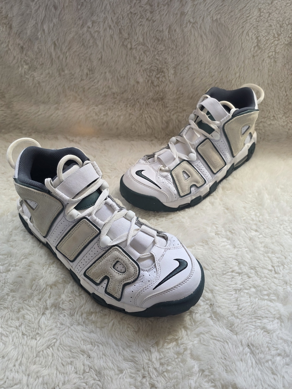 Nike Air More Uptempo 96 Vintage Green Sea Glass Chunky Retro Sneakers Size 10.5